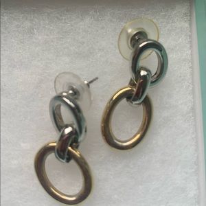 Park Lane silver/gold post earrings